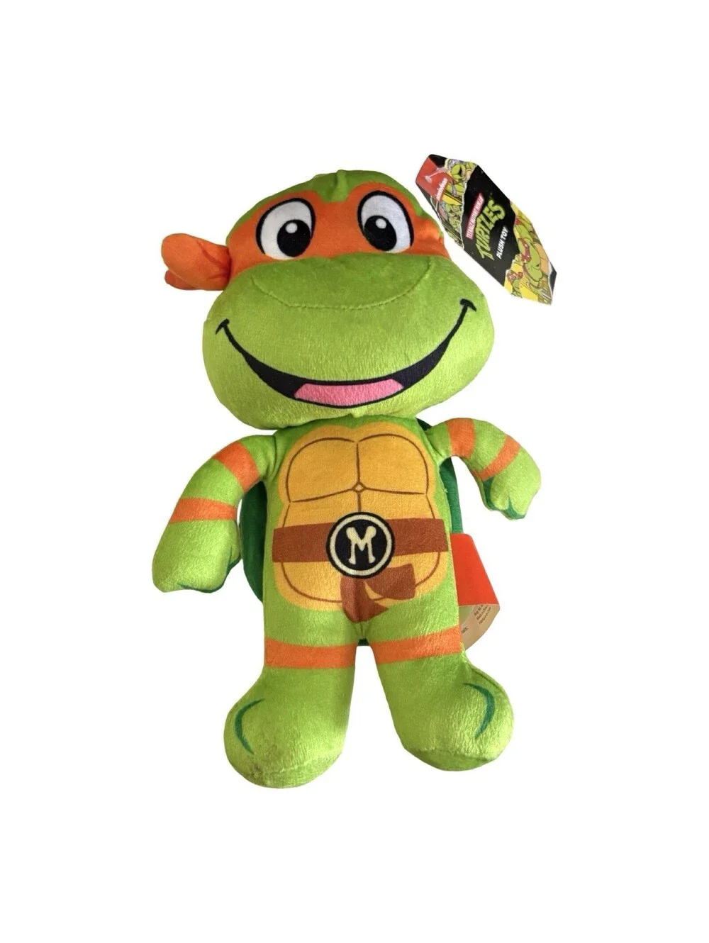 Orange Ninja Turtle Plush Toy MICHELANGELO 8 inch tall Official NWT Soft
